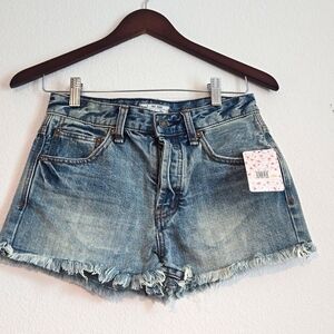 Free people denim shorts coastal cowgirl Festival Boho Bohemian Summer Shorts
